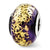 Sterling Silver Dark Purple w/Gold Foil Ceramic Bead Charm hide-image