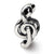 Sterling Silver Treble Clef Bead Charm hide-image