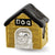 Enameled Dog House Charm Bead in Sterling Silver