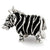 Sterling Silver Enameled Zebra Bead Charm hide-image