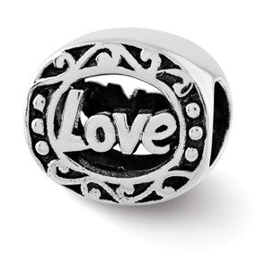Sterling Silver Love Bead Charm hide-image