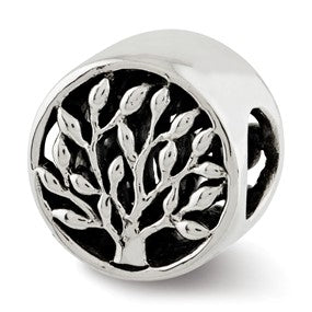 Sterling Silver Tree Bead Charm hide-image