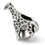 Giraffe Charm Bead in Sterling Silver