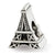 Eiffel Tower Charm Bead in Sterling Silver