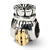 Sterling Silver & Gold Plated Money Bag Bead Charm hide-image