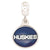 University Connecticut Collegiate Enameled Charm Dangle Bead in Sterling Silver