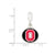 Ohio State University Collegiate Enameled Charm Dangle Bead in Sterling Silver
