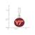 Virginia Tech Collegiate Enameled Charm Dangle Bead in Sterling Silver