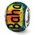 Bahama Orange Dichroic Glass Charm Bead in Sterling Silver