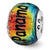 Panama City Orange Dichroic Glass Charm Bead in Sterling Silver