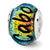 Cabo Dichroic Glass Charm Bead in Sterling Silver