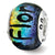 Florida Dichroic Glass Charm Bead in Sterling Silver