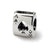 Ace Card Charm Bead in Sterling Silver