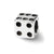Dice Charm Bead in Sterling Silver