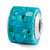 Turquoise Mosaic Charm Bead in Sterling Silver