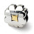 Sterling Silver & Gold Plated Clover Bead Charm hide-image