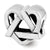 Adoption Symbol Charm Bead in Sterling Silver