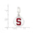 Stanford University Collegiate Enameled Charm Dangle Bead in Sterling Silver