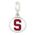 Sterling Silver Stanford University Collegiate Enameled Dangle Bead