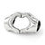 Sterling Silver Heart Hands Bead Charm hide-image
