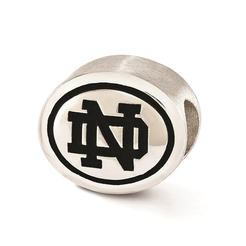 Sterling Silver Antiqued University of Notre Dame Collegiate Bead