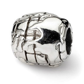 Sterling Silver World Bead Charm hide-image