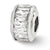 Clear CZ Charm Bead in Sterling Silver
