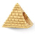 Pyramid Charm Bead in Gold Plated