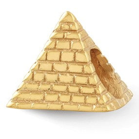 Gold Plated Pyramid Bead Charm hide-image