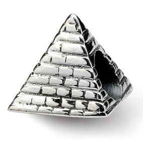 Sterling Silver Pyramid Bead Charm hide-image