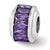 Sterling Silver Purple CZ Bead Charm hide-image