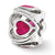 Sterling Silver Fuschia CZ Heart Bead Charm hide-image