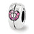 Swarovski Elements Heart Magnetic Charm Bead in Sterling Silver