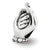 Swarovski Elements Mother and Child Hands Charm Bead in Sterling Silver