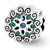 Sterling Silver Blue/Green Swarovski Flower Bead Charm hide-image