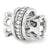 Swarovski Heart Spinner Charm Bead in Sterling Silver