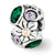 Purple/Green Swarovski Flower Charm Bead in Sterling Silver