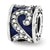 Swarovski Elements Blue Filigree Cage Charm Bead in Sterling Silver