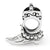 Sterling Silver Swarovski Elements Cowgirl Boot Bead Charm hide-image