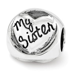 Sterling Silver My Sister My Friend Trilogy Bead Charm hide-image