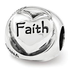Sterling Silver Faith Hope Love Trilogy Bead Charm hide-image