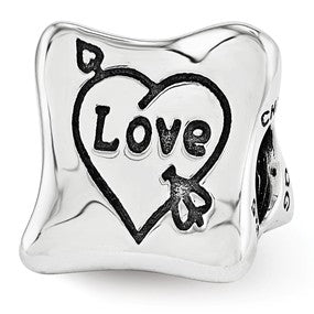 Sterling Silver Love Marriage Family Trilogy Bead Charm hide-image