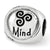 Mind Body Spirit Trilogy Charm Bead in Sterling Silver