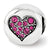Swarovski Elements July-Passion Charm Bead in Sterling Silver
