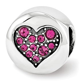 Sterling Silver Swarovski Elements July-Passion Bead Charm hide-image