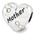 Swarovski Mother Heart Charm Bead in Sterling Silver