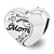 Swarovski Mother's Heart Charm Bead in Sterling Silver