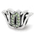 Sterling Silver Swarovski Pave Lotus Bead Charm hide-image
