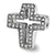 Swarovski Pave Open Cross Charm Bead in Sterling Silver