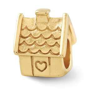 Gold Plated House Bead Charm hide-image